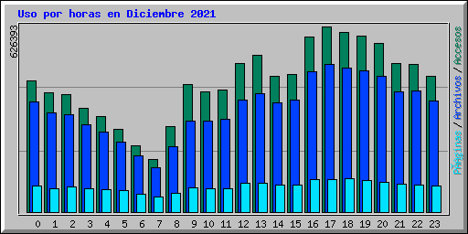 Uso por horas en Diciembre 2021
